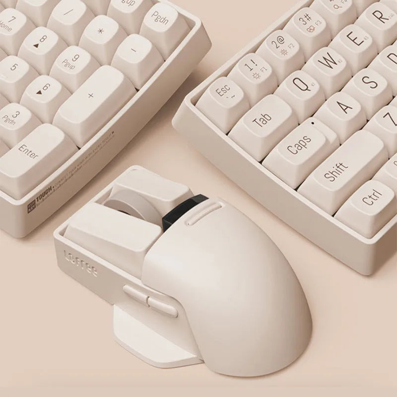Xiaoqiao wireless gaming mouse in Tofu colour with seven buttons and scroll wheel