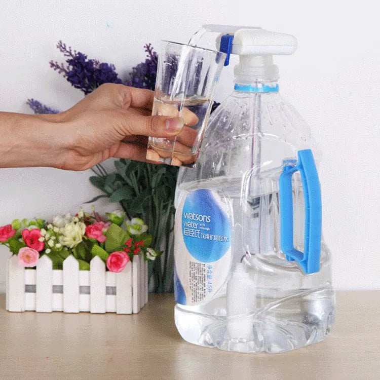 Electric pumping water device with silicone straw for milk and juice transfer