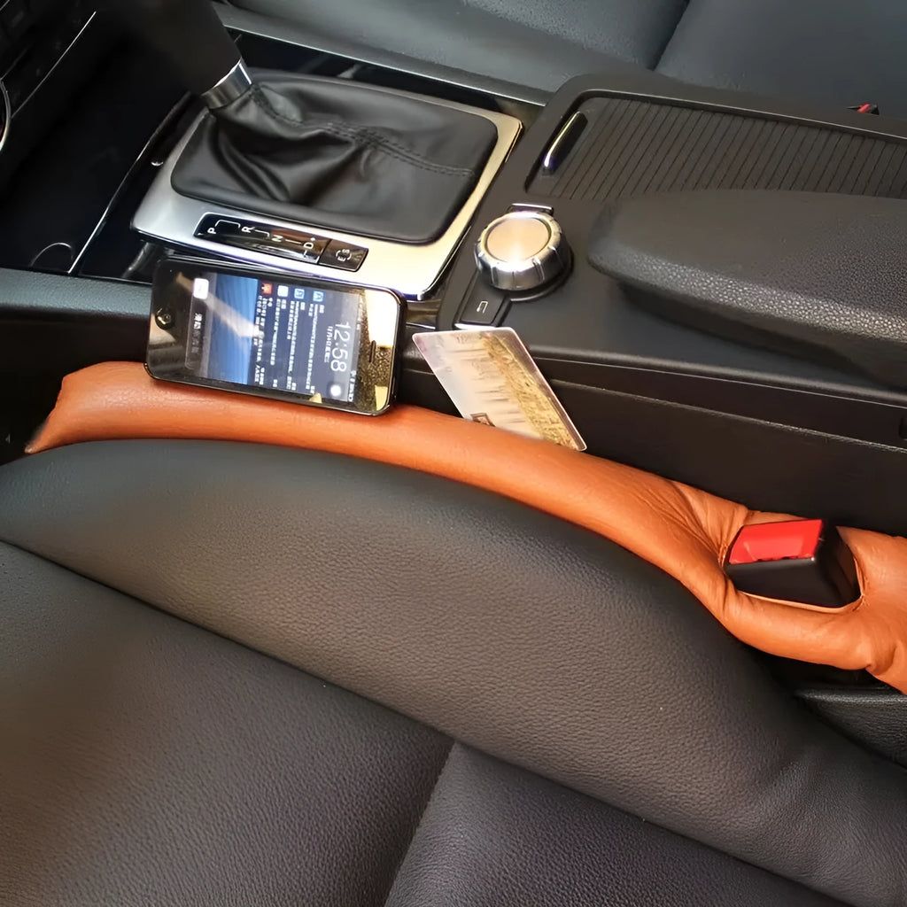 PU leather car seat gap filler strip in black, beige, brown and grey colours