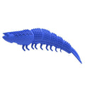 Blue hard rubber cat toy with 360-degree textured surface for teeth cleaning