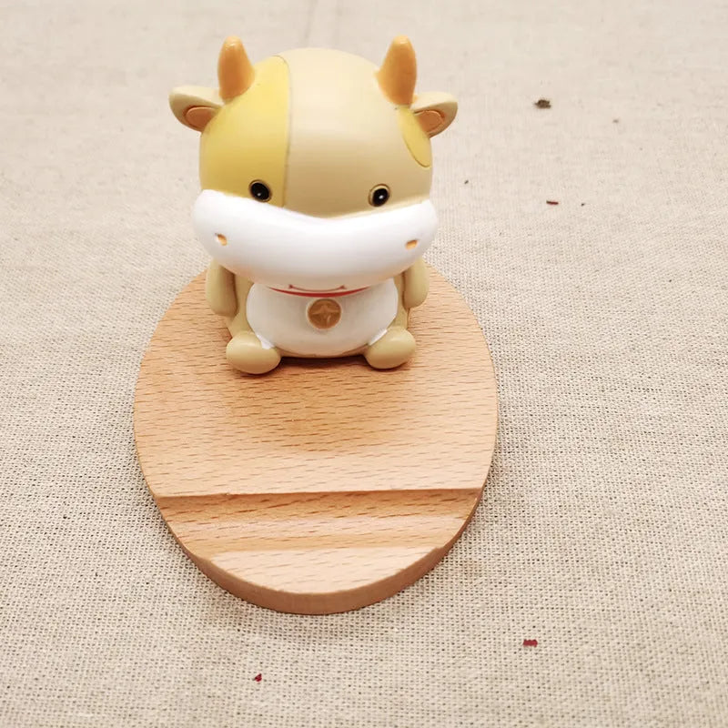 Resin mobile phone holder with beech wood elements in various style designs