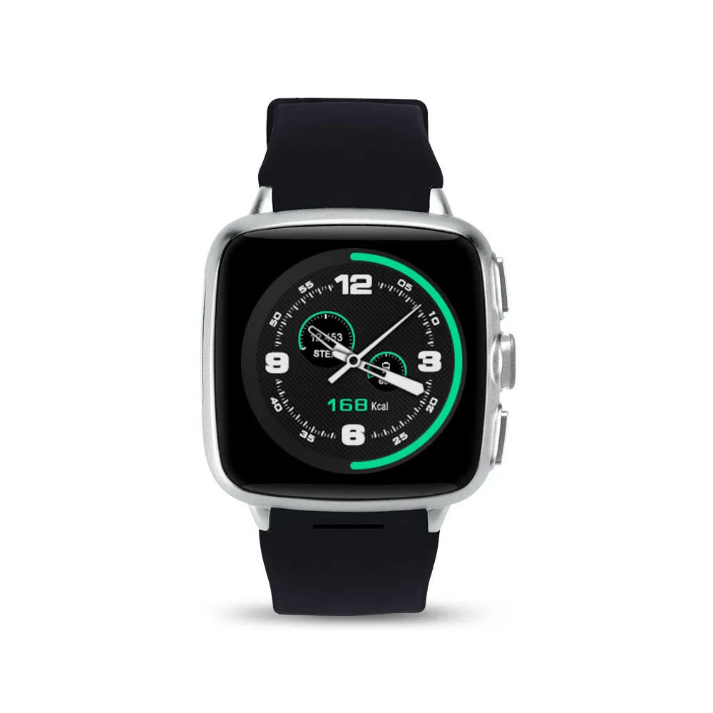 Z01smart watch with 1.54-inch HD touchscreen, black or white colour options, and USB 2.0 connectivity