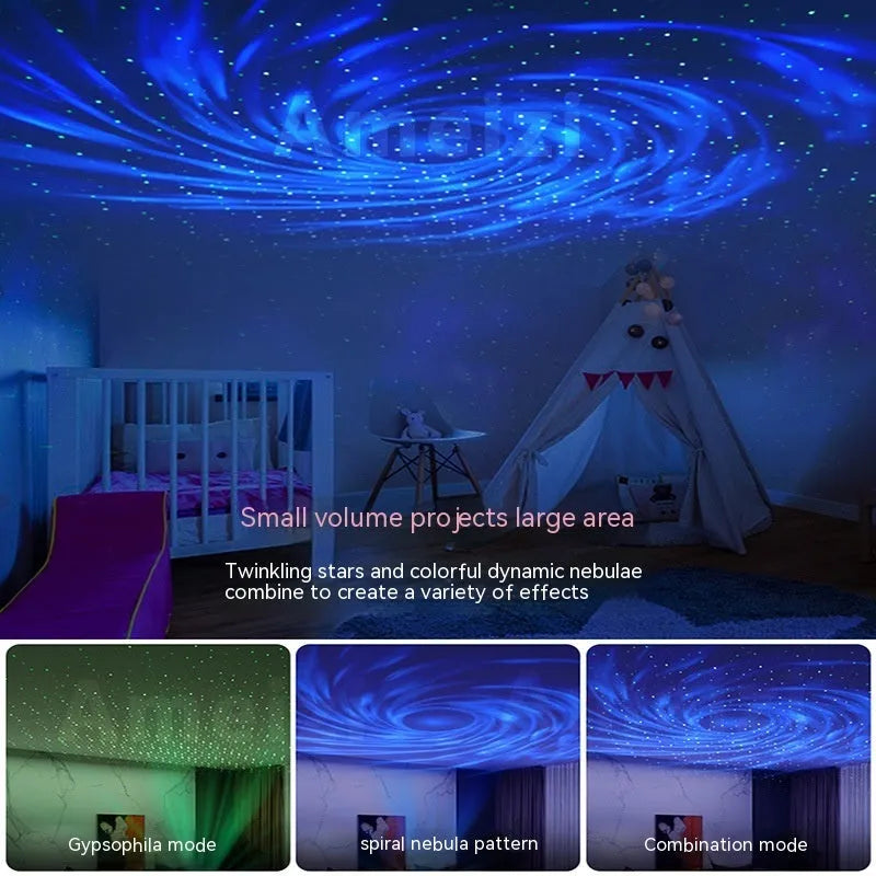 APP starry sky projector music night lamp with remote control and USB cable