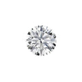 Round moissanite gemstone with eight hearts and eight arrows cut on black background