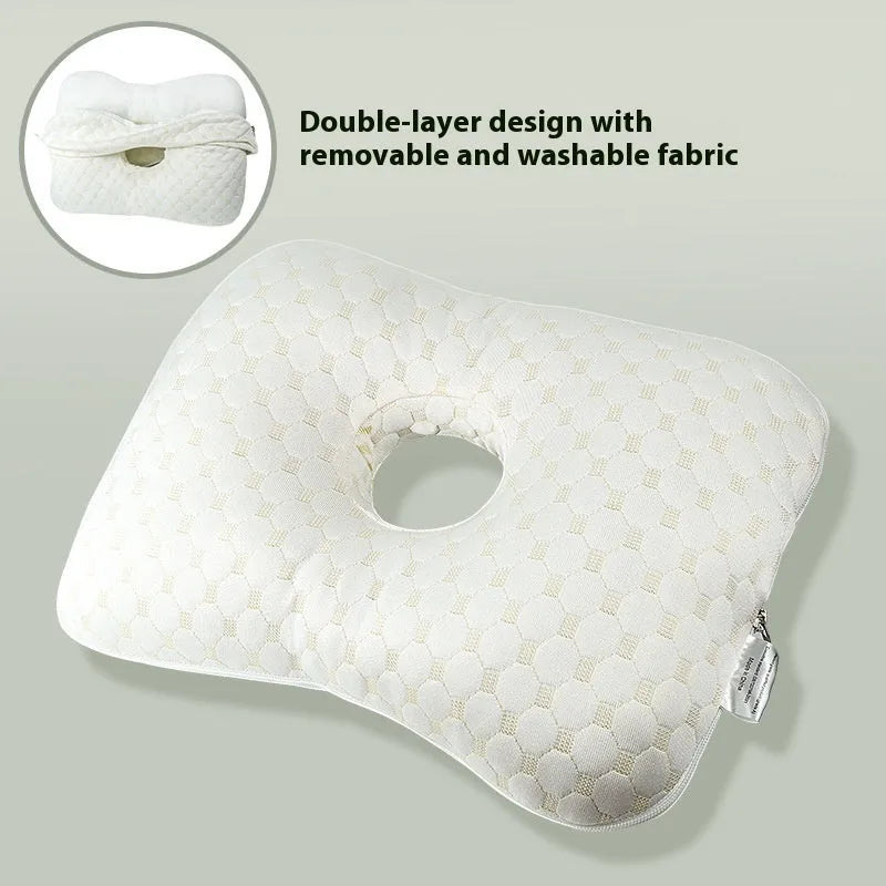 Beauty salon single hole ear pillow with polyester fibre filling in new Chinese style, 39cm by 28cm dimensions