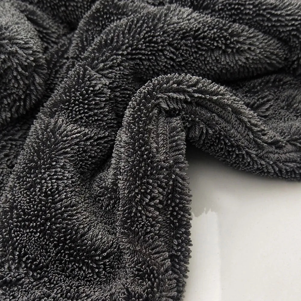 Grey 40x40 centimetre microfiber car wash drying towel for vehicles