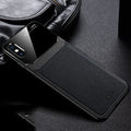 Anti-drop PC and leather phone case for Apple iPhone back cover in solid colour