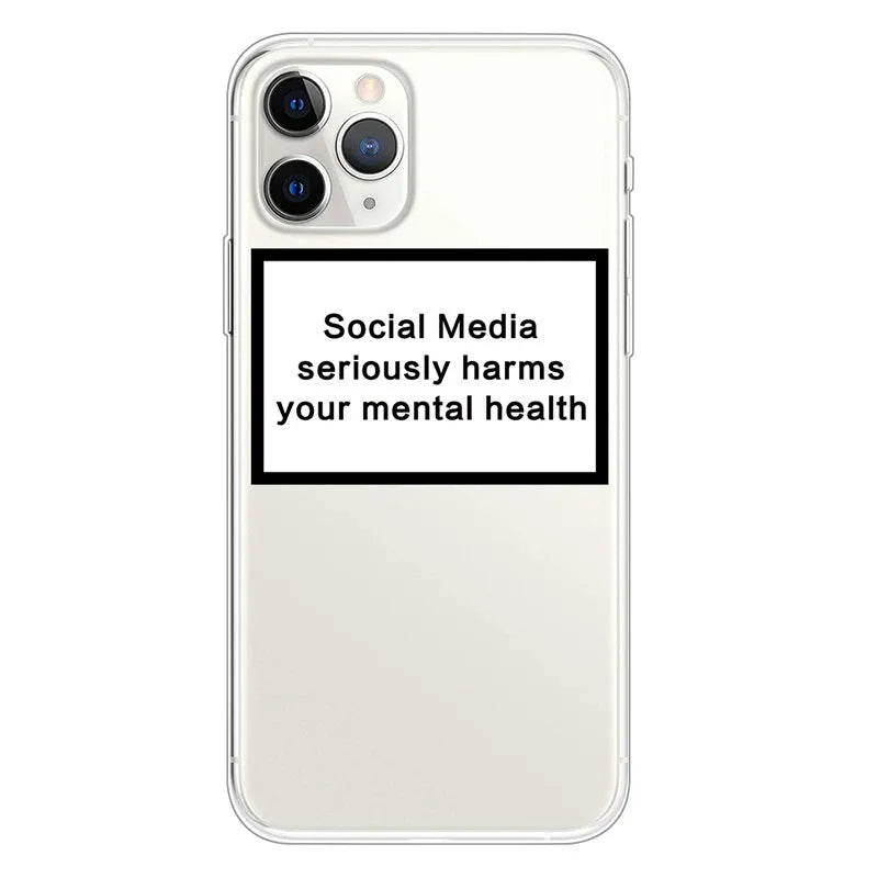 White TPU letter couple phone case for iPhone back cover