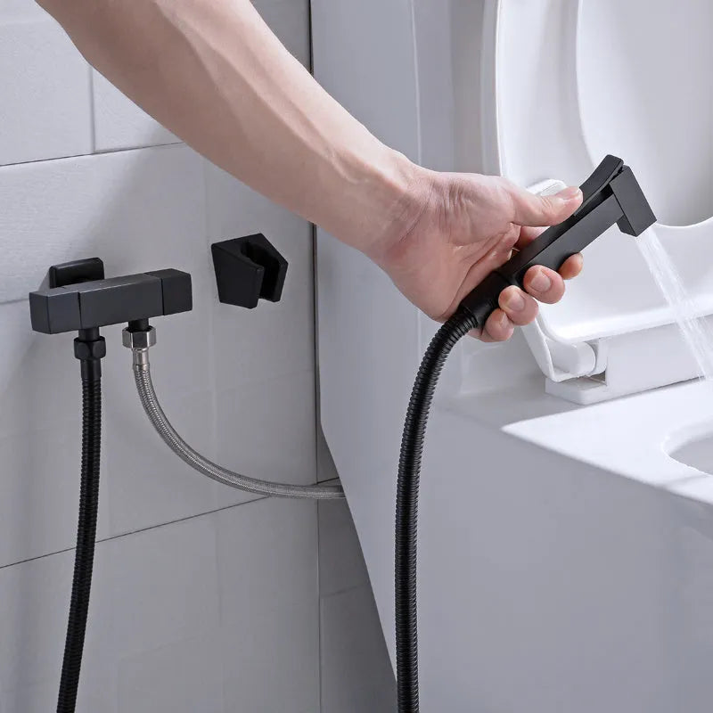 Handheld ABS plastic bathroom cleaning nozzle with rain spray function for toilet and pet washing