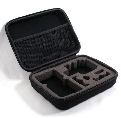 Anti-shock portable case for GoPro, black, with zipper and carry handle, 23x18x6cm