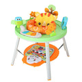 Three-function baby jumping chair with bouncing frame, gymnastic rack and interactive toys in duck design