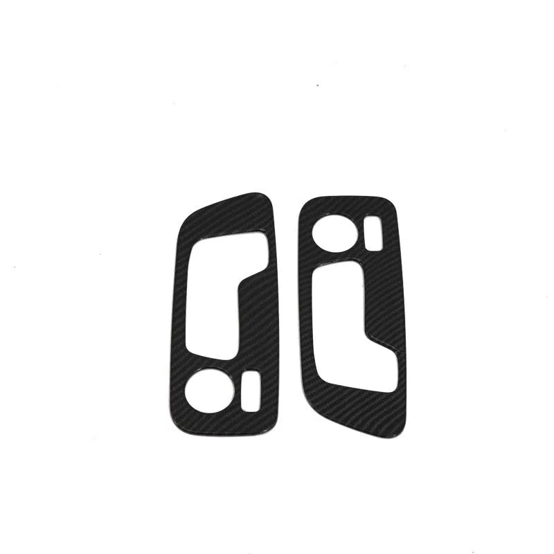 Black ABS cup holder decoration trim panel for BMW X5 2019 interior with front row low configuration