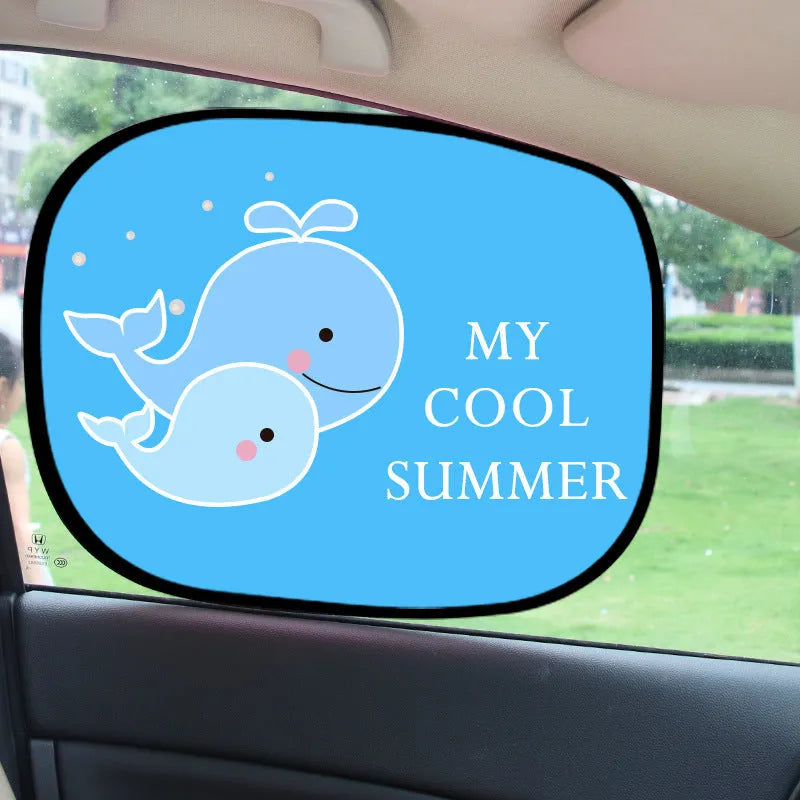 Electrostatic car side window sunshade made from nylon mesh material