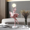 Art girl atmosphere small night lamp in black gold, white, pink, or light blue colour with USB charging.