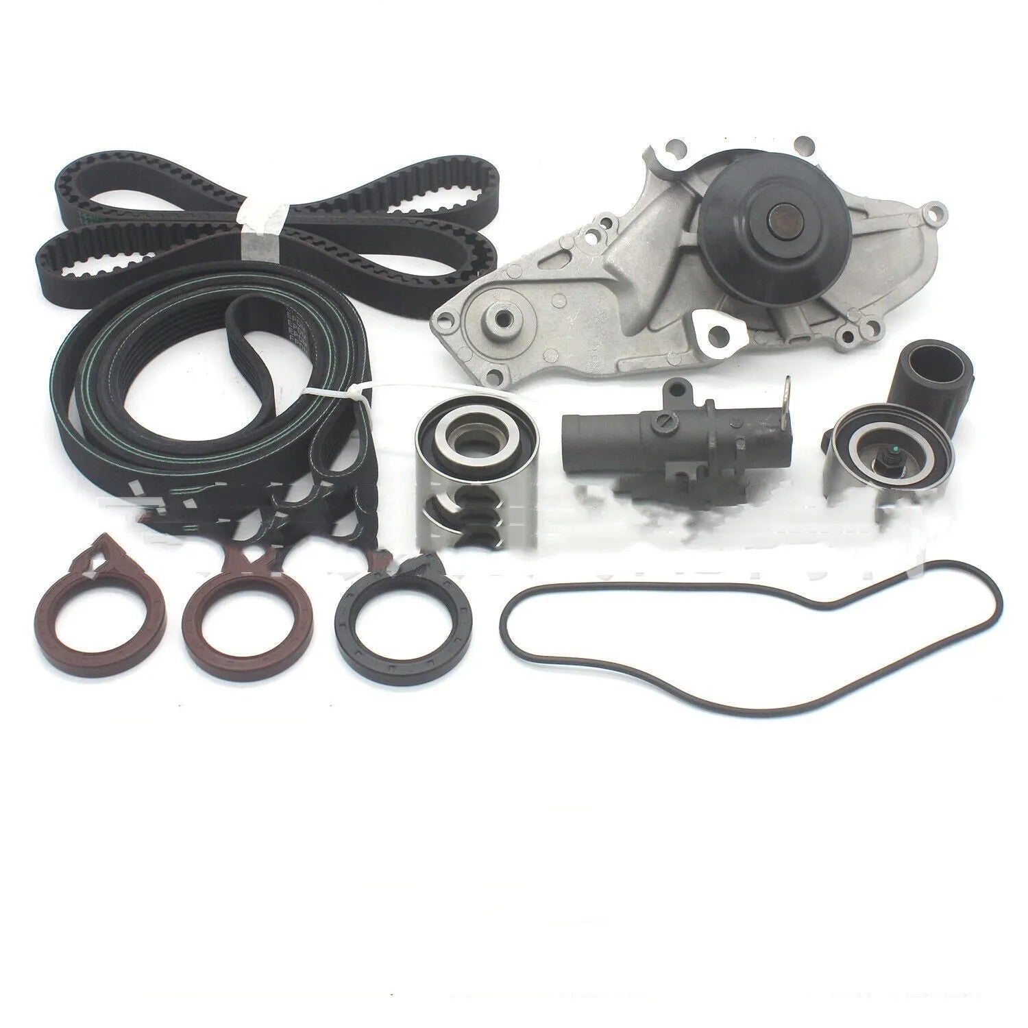 Metal belt and water pump assembly kit for automotive repairs measuring 28mm