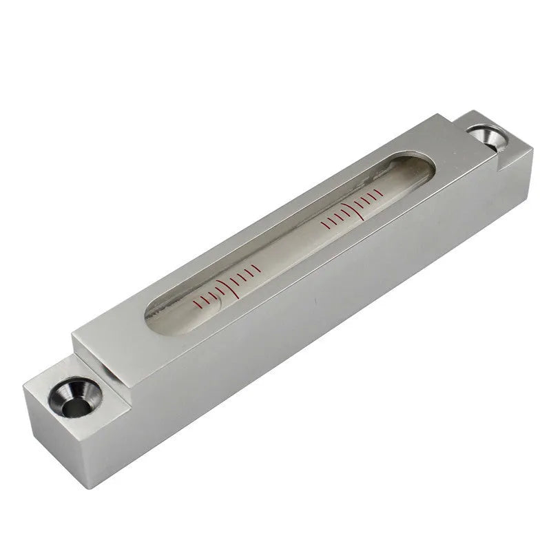 Precision metal spirit level with glass vials for machine tool decoration and measurement