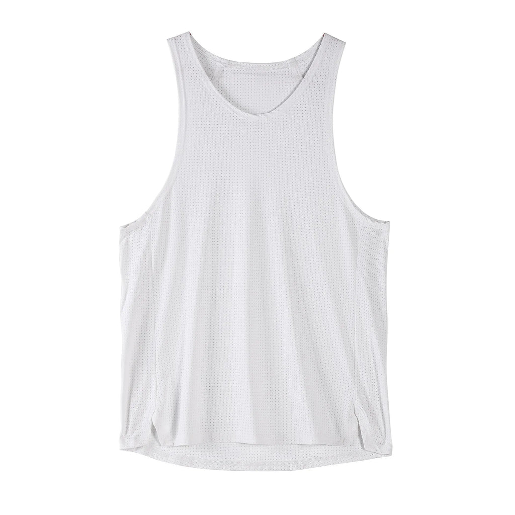 Men's black sleeveless nylon vest laid flat, showing casual sporty style and soft fabric texture.