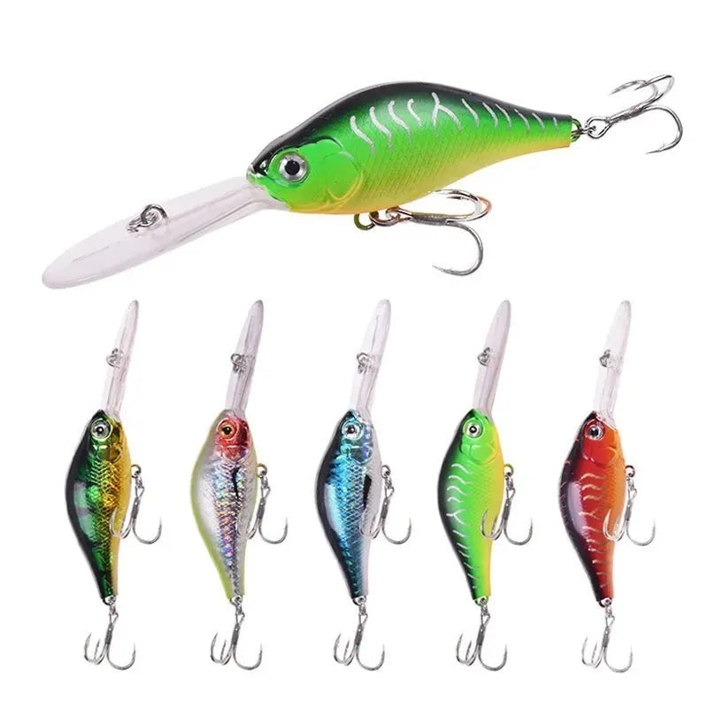 10.5cm floating rock mino fishing lure with long tongue board in multiple colour options