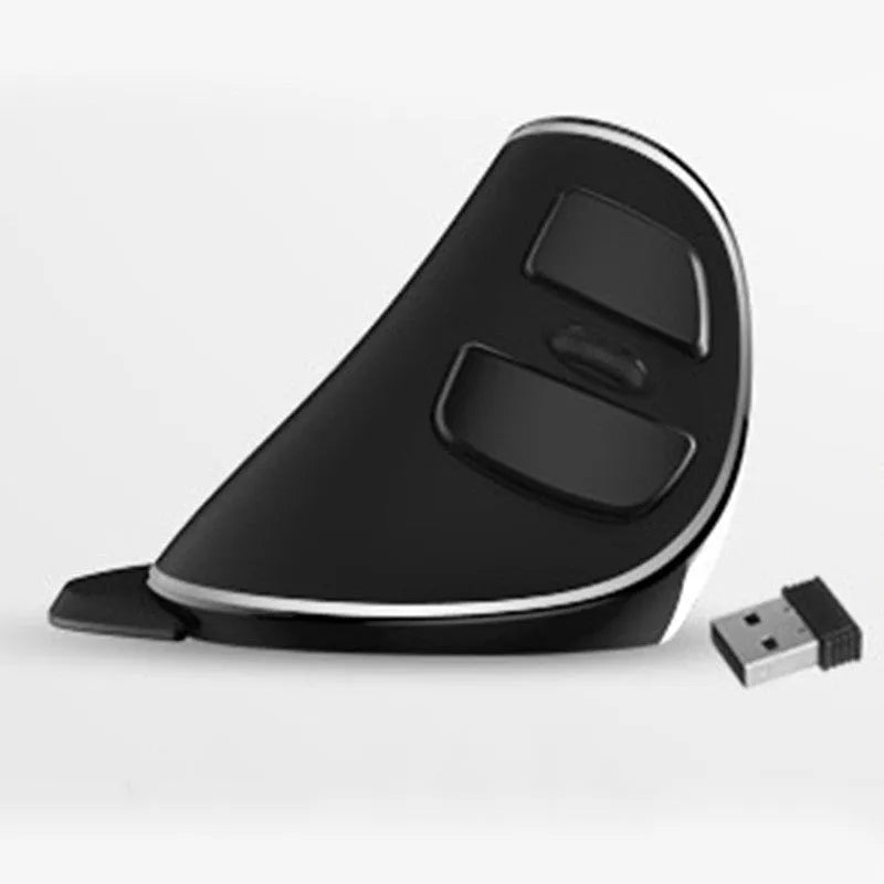 Vertical ergonomic wired computer mouse with RGB lighting, shown in Symphony style variant.