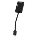 Black MHL micro USB to HDMI adapter cable, 1 metre long, for phone to TV screen mirroring