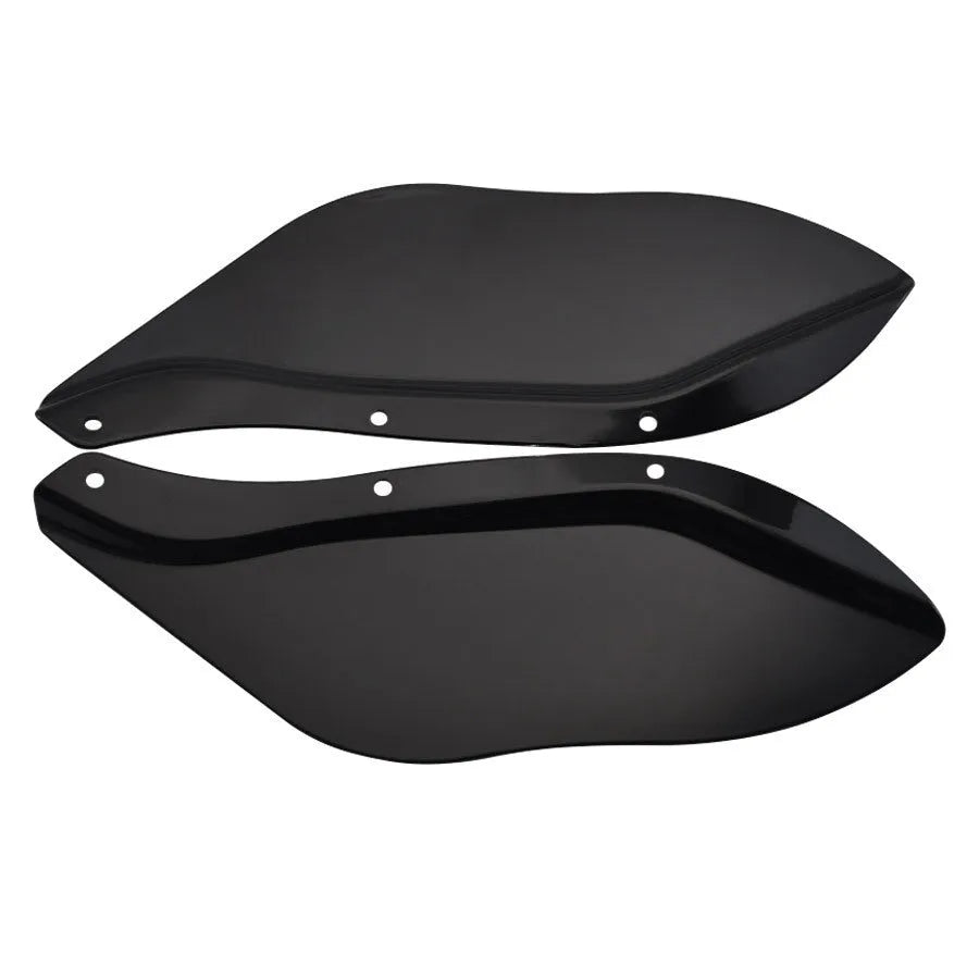 Harley-Davidson motorcycle black and transparent side wing head cover panels