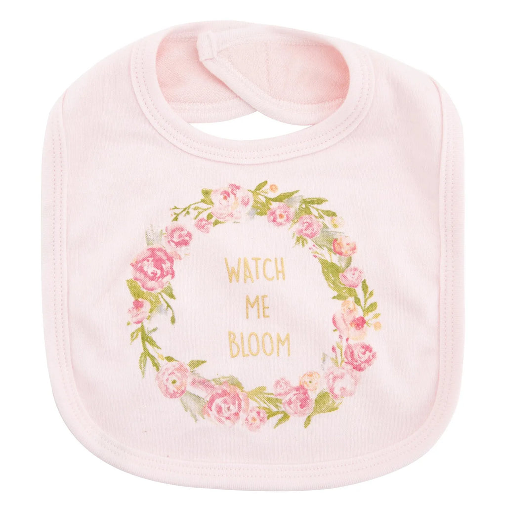 Baby bib with 3 cotton drool towels for infants 0-1 years in two colour styles