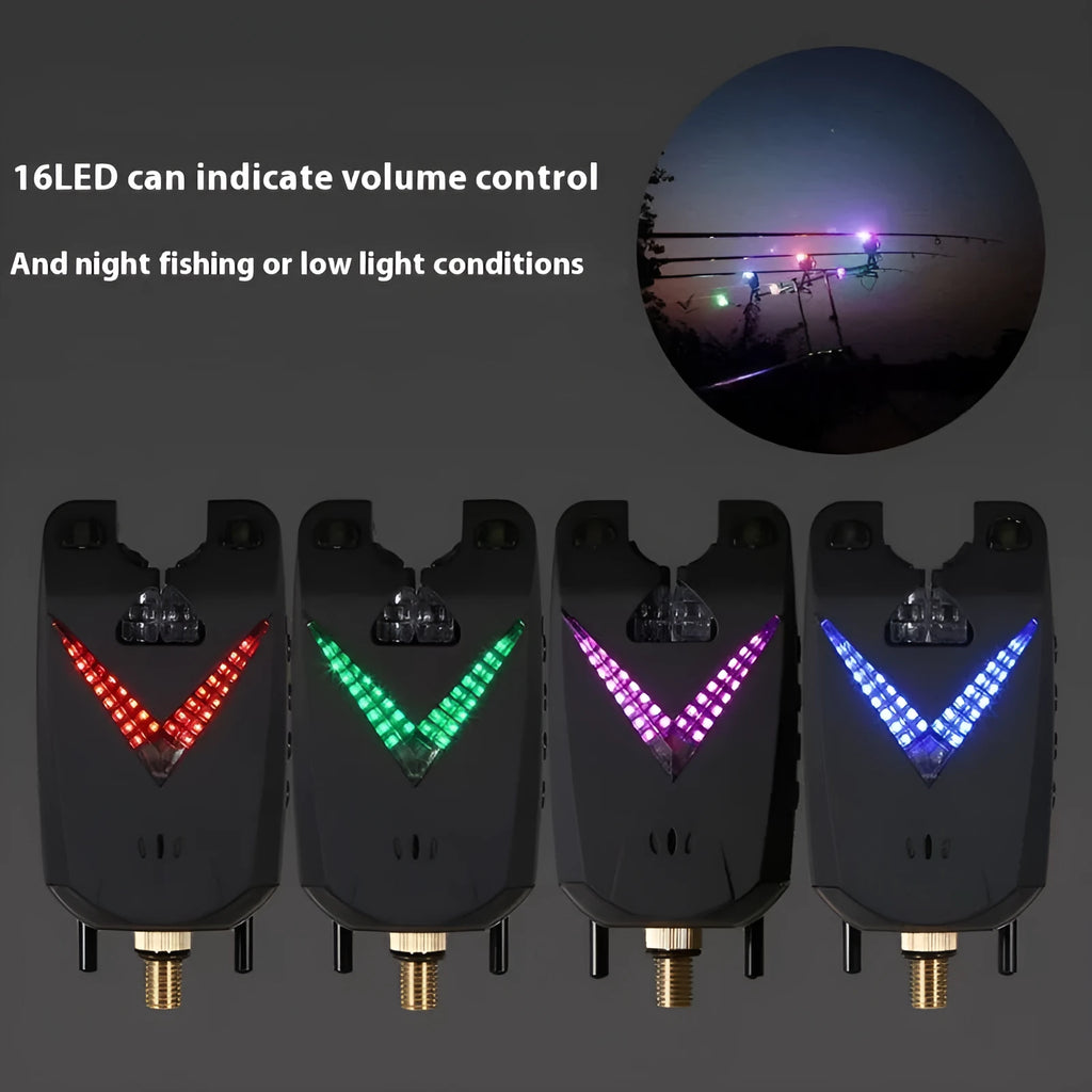 Wireless fishing electronic alarm kit with modular receivers for bite detection