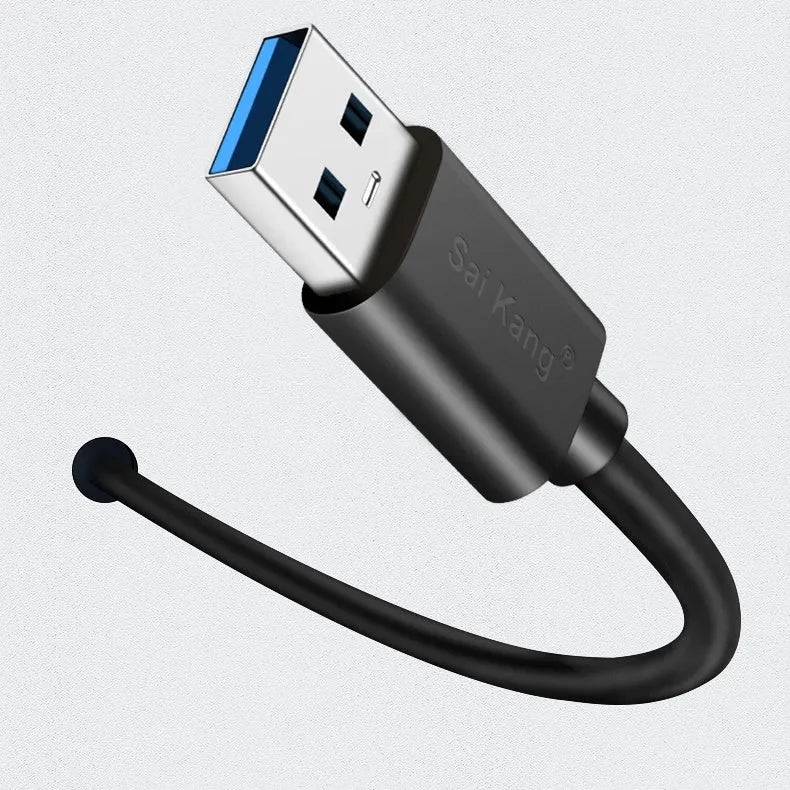 Black USB 3.0 and USB 2.0 male to female extension cable with length options from 1 metre to 5 metres.