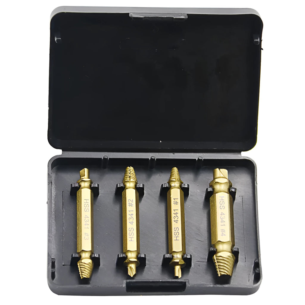4341 high-speed steel screw extractor set for removing broken bolts and nails