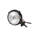 Harley Headlights aluminium halogen headlamps with black electroplated finish and yellow illumination