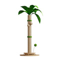 Vertical cat climbing frame with hemp rope posts in Canna colour on a simple density board base.