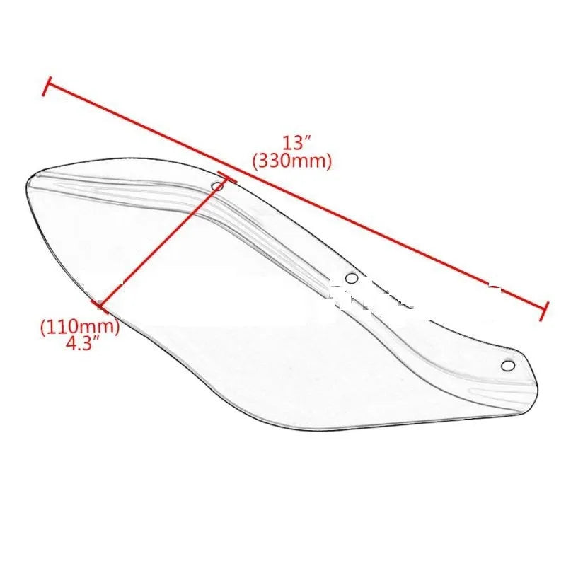 Harley-Davidson motorcycle black and transparent side wing head cover panels