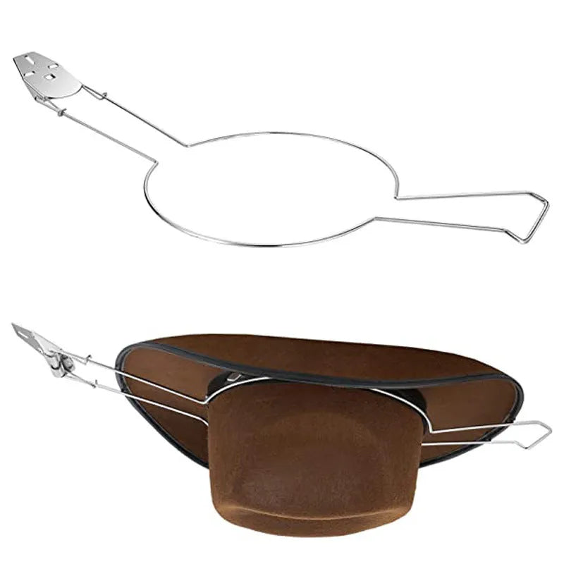Brown chrome-plated car hat stand made from iron for interior vehicle storage