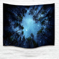 Printed polyester forest starry wall hanging tapestry in 150x100 cm size for home decoration