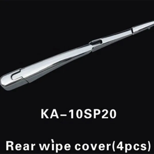 Silvery ABS plastic rear wiper cover trim for Hyundai 2010 vehicles, set of four replacement trims