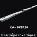 Silvery ABS plastic rear wiper cover trim for Hyundai 2010 vehicles, set of four replacement trims