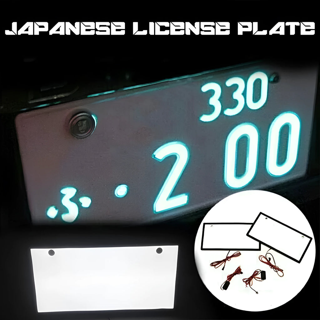LED truck license plate light set with two plastic-housed light bars for uniform illumination