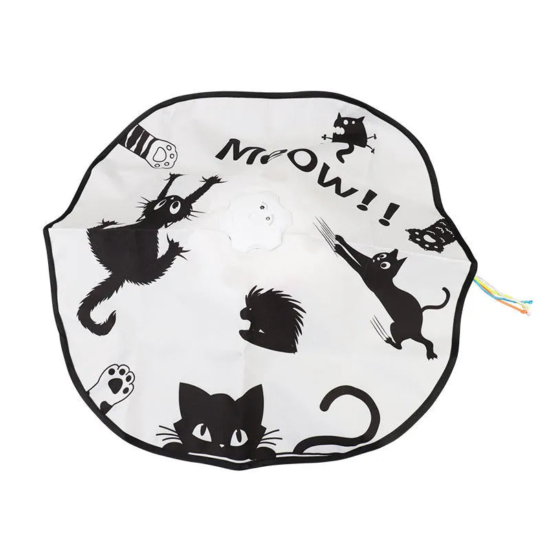 Automatic cat toy with teaser wand and self-hi relief mechanism in pictured colour