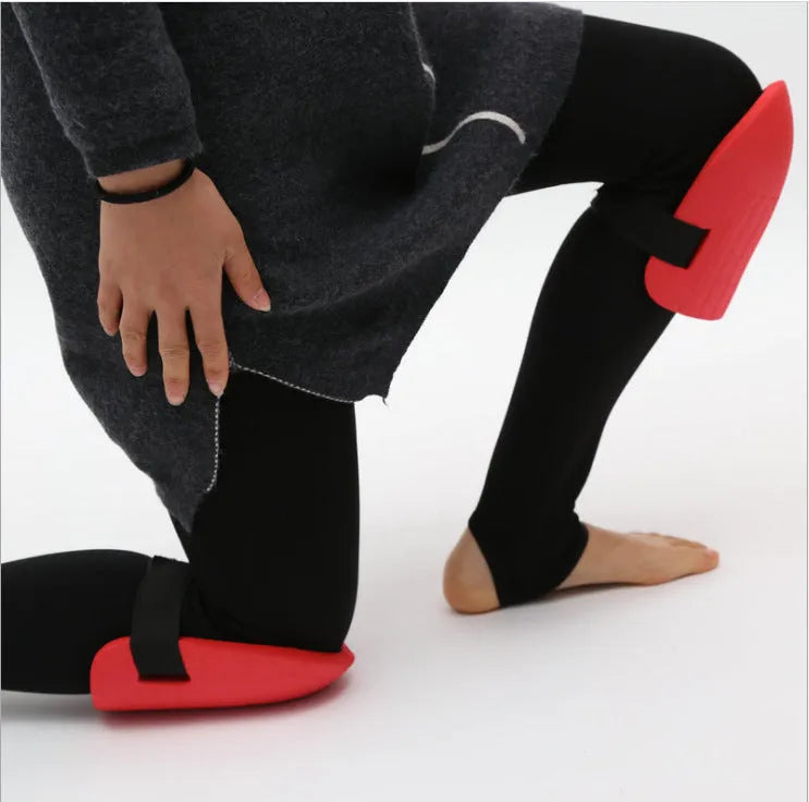 A pair of thick EVA foam knee pads for gardening, shown in one of five available colours.