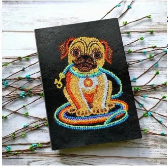 Black A5 diamond painting notebook showing 50 pages for craft project organisation