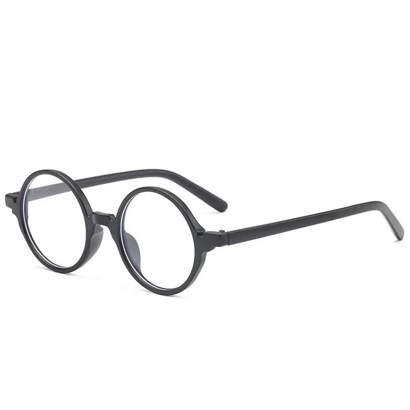 Retro round glasses with circular frame in four colour options on display