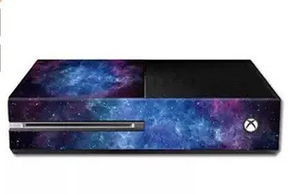 Blue Xbox One film skin sticker with scratch-free matte finish on console surface