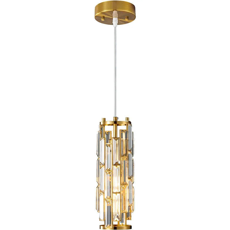 Single head industrial LED pendant light in black, gold, or chrome finish