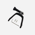 3D-printed hard plastic action camera expansion bracket with soft sponge layer for drone mounting
