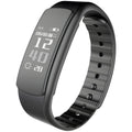 I6 smart sports bracelet with 0.96-inch screen shown on wrist in black and green colour options