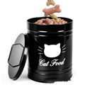 American style 500ml iron sheet storage can with independent inner box in black or white