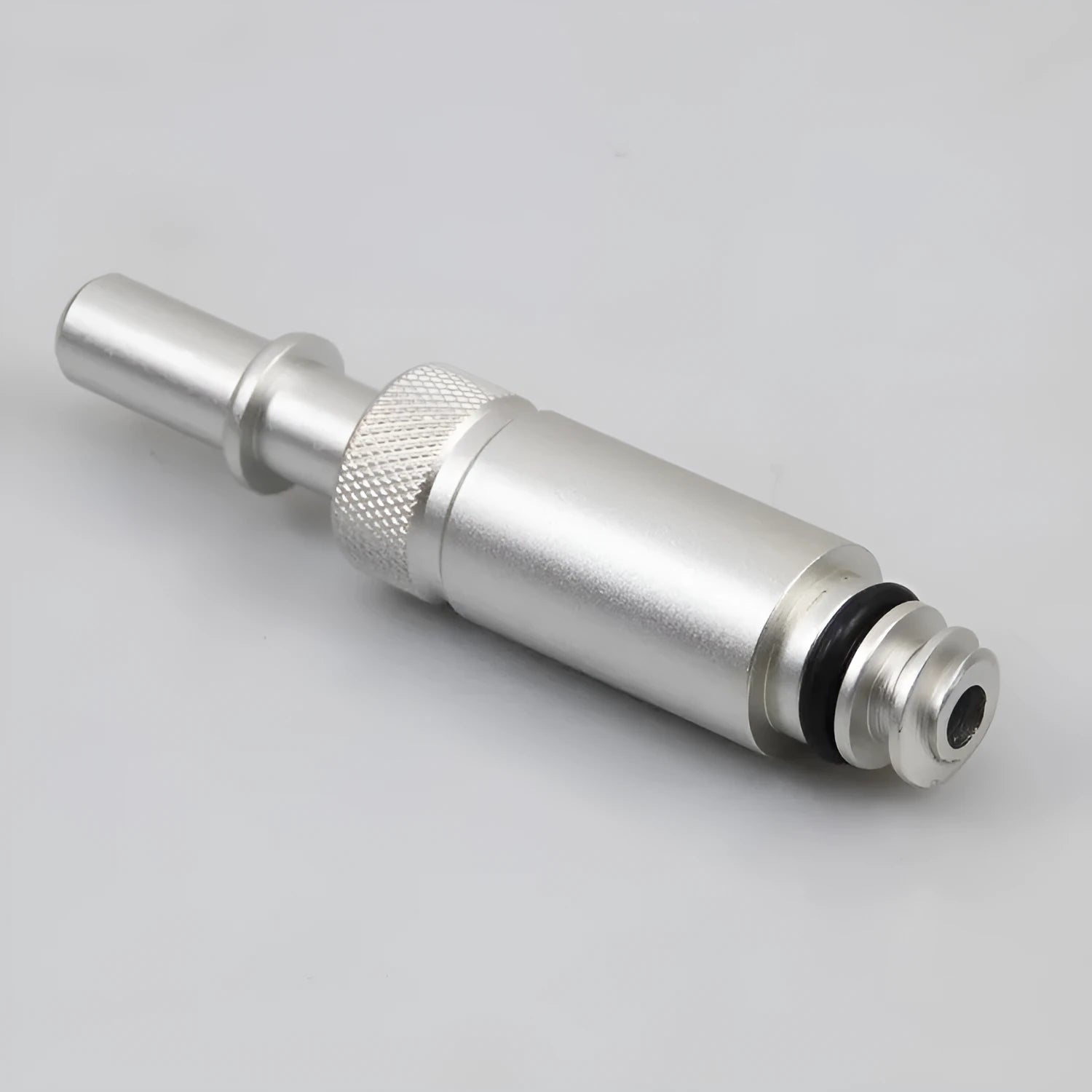 Silver metal VAS6262-9 transmission refuelling joint for automotive oil servicing.
