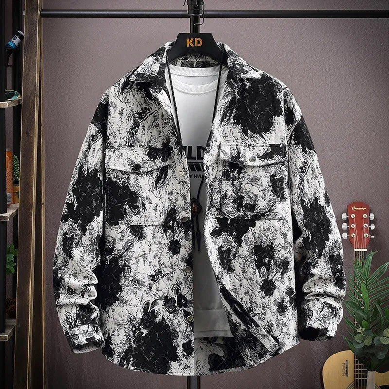 Casual lapel shirt coat in polyester available in blue, black, apricot and red.
