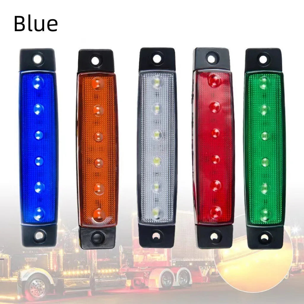 Trailer side warning lights in five colours for vehicle modification with PVC construction