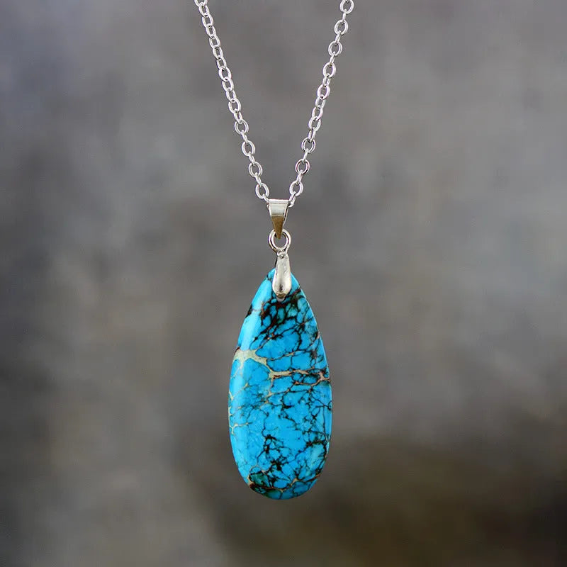 Jade pendant necklace with 18K gold plated chain showing water drop, heart, bow, and constellation designs